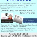 Theaterstück "Enkeltrick" Event-Flyer